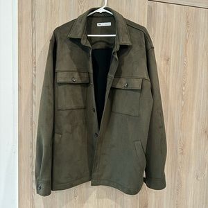 Zara Olive Green Suede Men’s Jacket